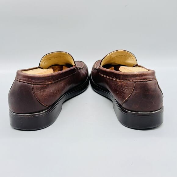 SAS Brown Leather Slip-On Loafers main image 7
